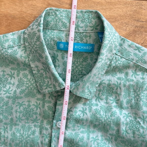 Tori Richard | XS | Palm Squares S/S Shirt - Picture 7 of 8